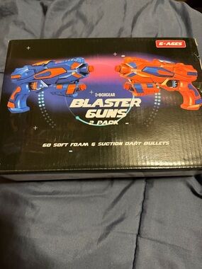 Blaster Guns 2-Pack Foam Dart Pistol Set - Blue & Orange